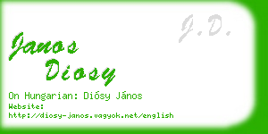janos diosy business card